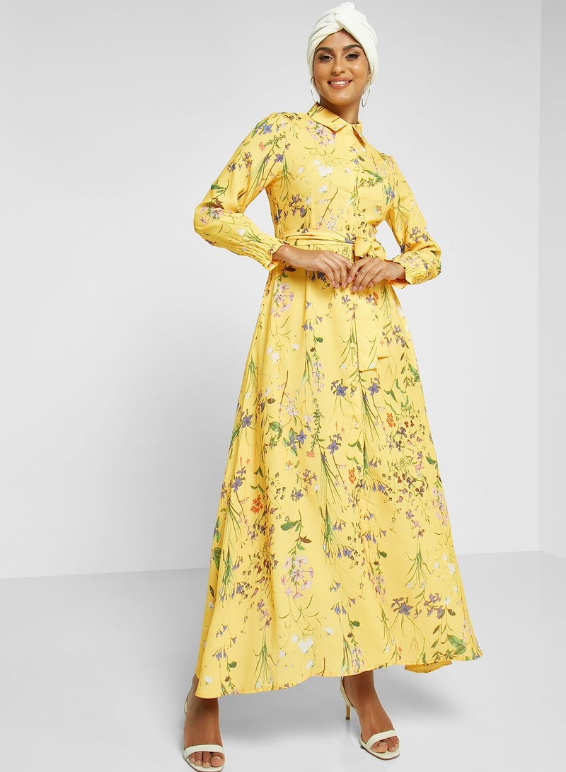 خزانة فستان بطبعات ورود - Image 4