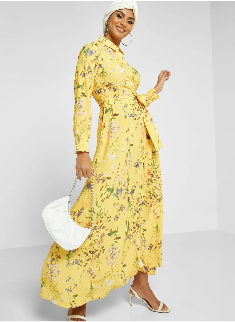 Khizana Floral Print Dress