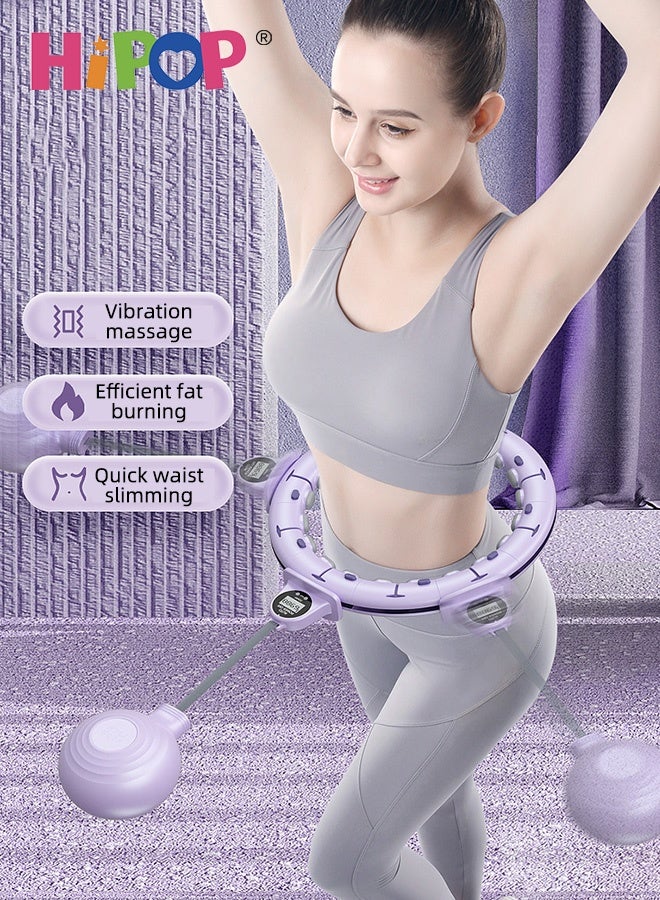HIPOP Smart Hula Hoop, Adjustable Hula Hoop with Massage Pads and Detachable Parts,  Weighted Hula Hoop with 360° Surround Massage Weighted Design, Eco-Friendly Material - Image 2