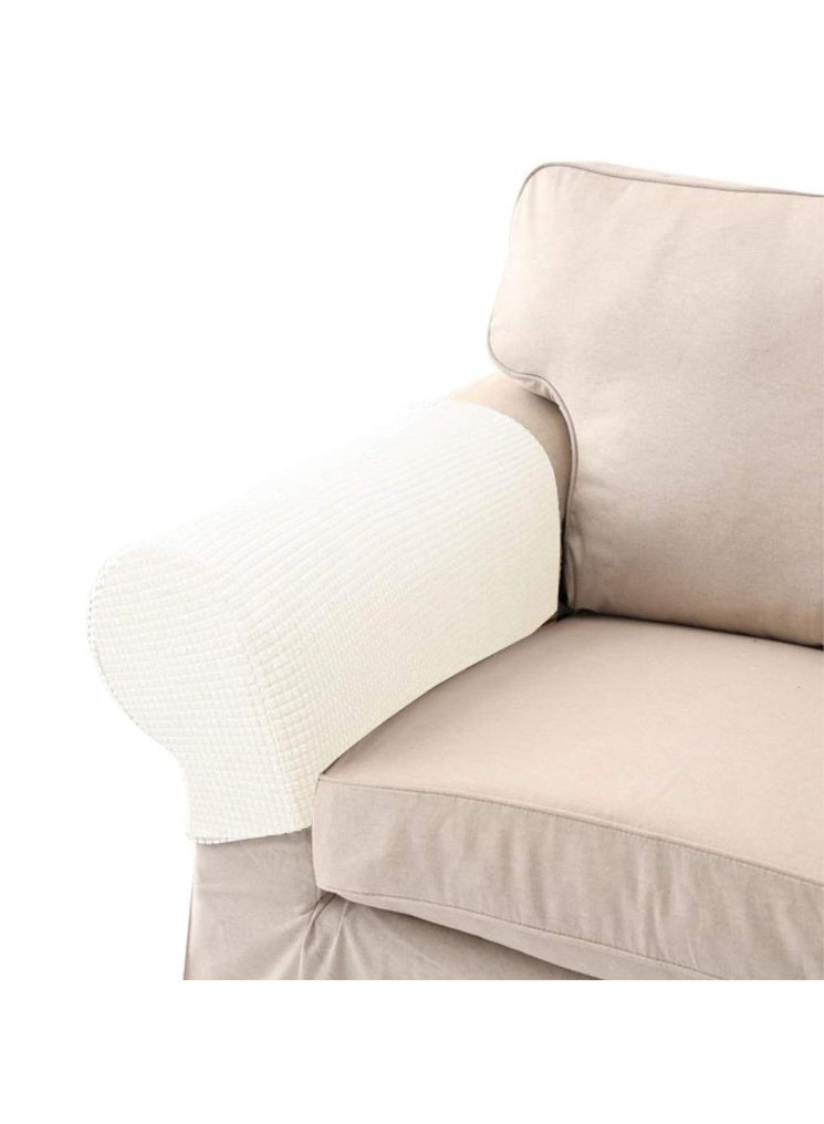1 Pair Sofa Arm Slipcovers Elastic Sofa Armrest Protectors Removable Chair Sofa Armrest Covers - Image 1