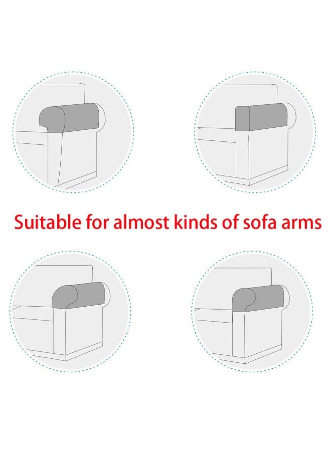 1 Pair Sofa Arm Slipcovers Elastic Sofa Armrest Protectors Removable Chair Sofa Armrest Covers - Image 4