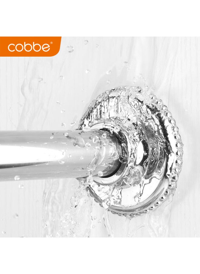 Cobbe No-drill Extendable Clothes Drying Rod, Balcony Horizontal Rod, Clothes Rack, Wardrobe Rod, Hanging Rod, Shower Curtain Rod, Support Rod 47-76 - Image 3