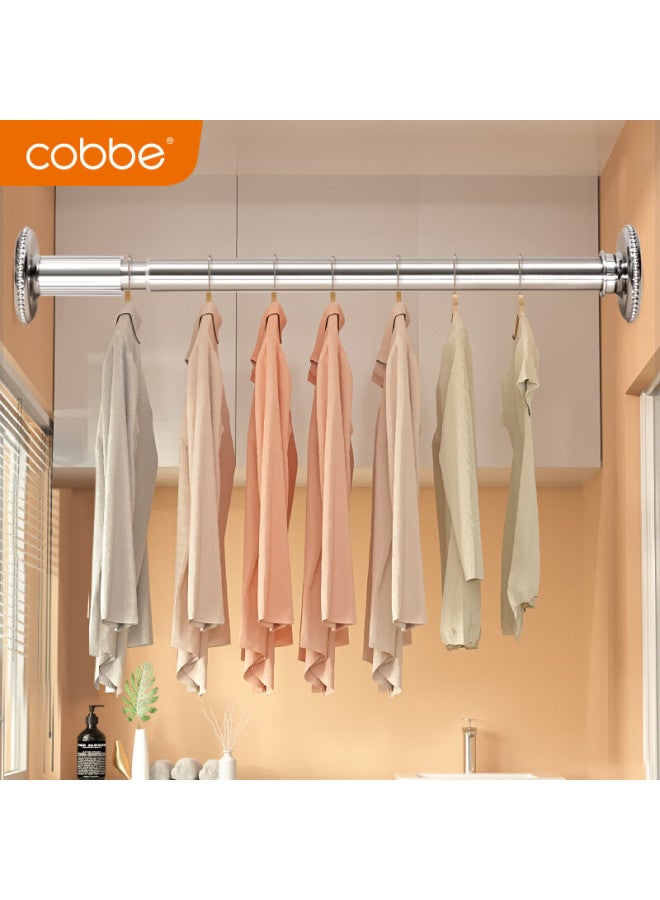 Cobbe No-drill Extendable Clothes Drying Rod, Balcony Horizontal Rod, Clothes Rack, Wardrobe Rod, Hanging Rod, Shower Curtain Rod, Support Rod 47-76 - Image 5