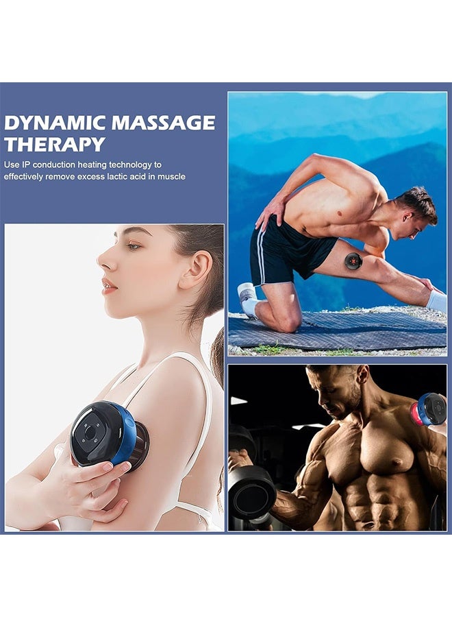 Gecomo Electric Cupping Therapy Massager, Rechargeable Gua Sha Cupping Therapy Machine, Gua Sha Massage Tool with12 Level Temperature and Suction (Blue) - Image 5