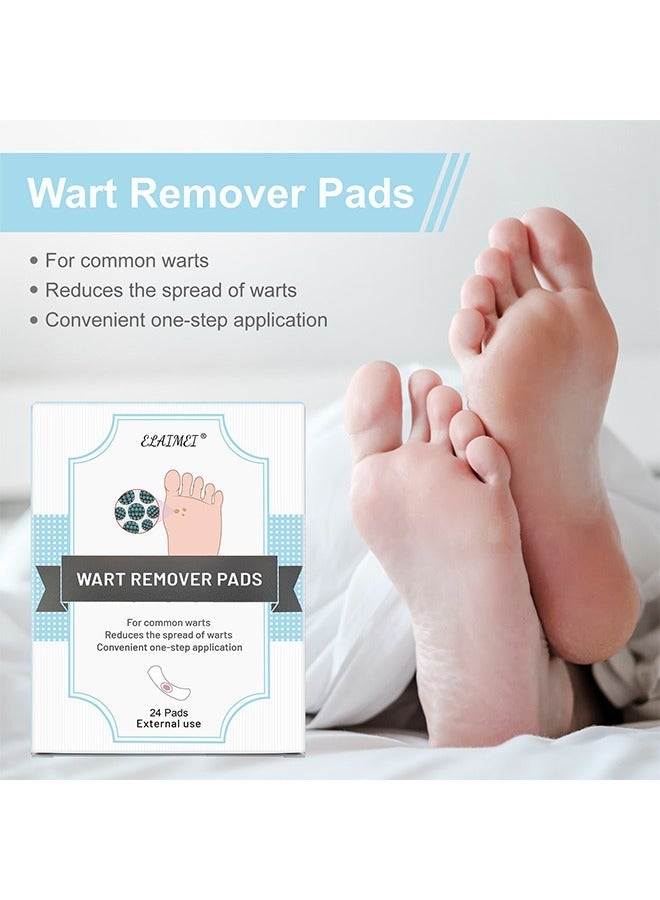 إليمي 24 قطعة من وسادات مزيل الثآليل ، جص الذرة الثآليل القوية لإزالة الثآليل على القدمين وأصابع القدم واليدين ، تصميم ذاتي اللصق نتائج سريعة مريحة ، العناية بالقدم - Image 2