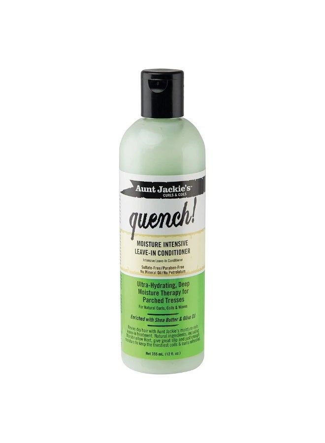 أنت جاكيز بلسم Aunt Jackie's Quench يترك على الشعر 355 مل لترطيب عميق للشعر الكيرلي والمجعد والمموج - Image 1