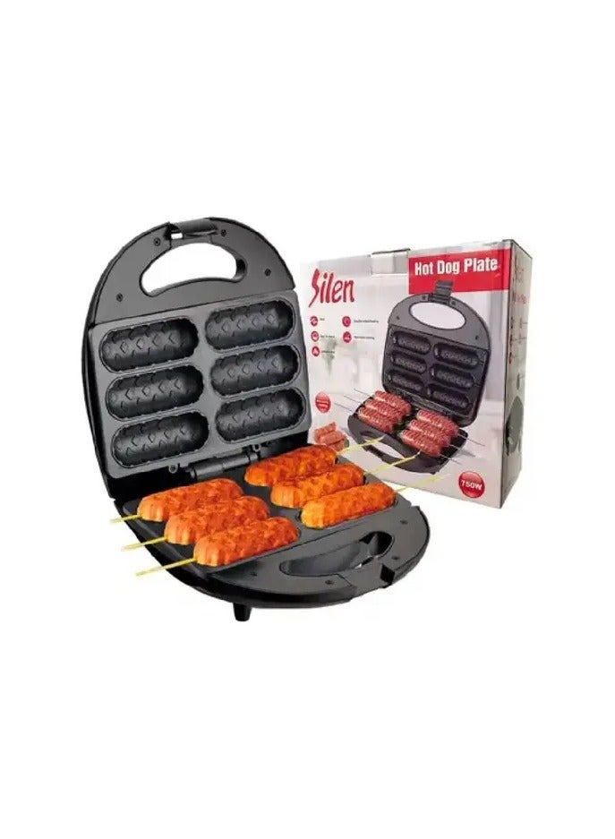 Silen 750W Hot Dog Plate  Multifunctional Hot Dog Sausage Machine Small Roasted Sausage - Image 1