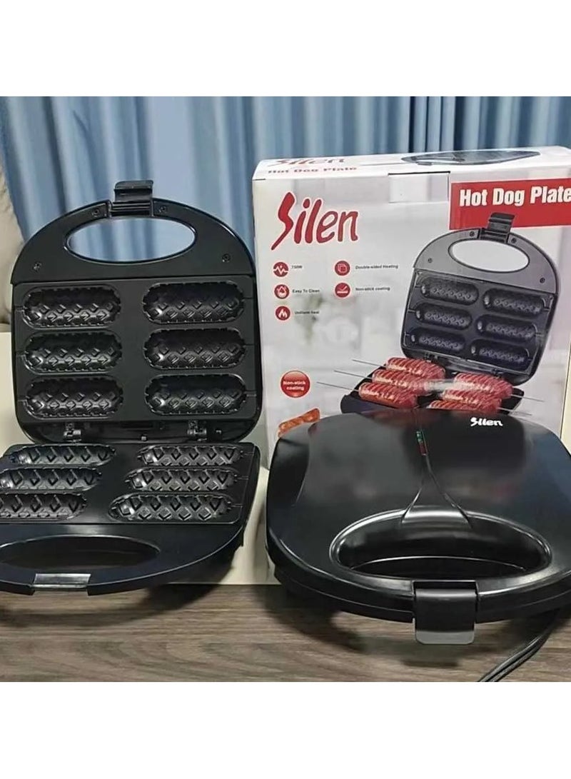 Silen 750W Hot Dog Plate  Multifunctional Hot Dog Sausage Machine Small Roasted Sausage - Image 5