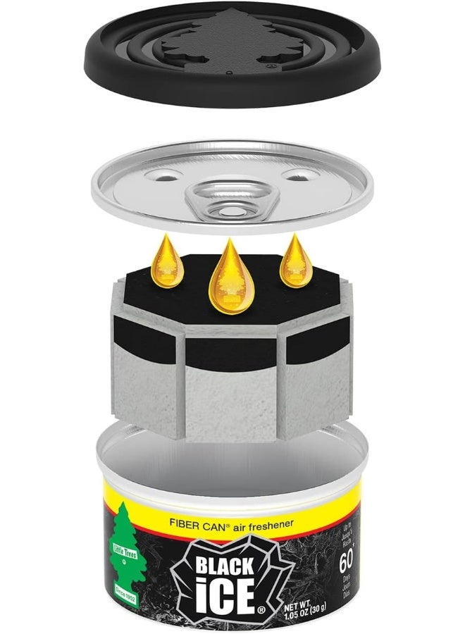 Little Trees Fiber Can Air Freshener (Black Ice) - Image 3