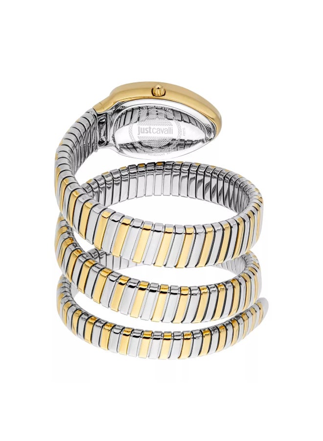 Just Cavalli Womens Two Tone Bottle Green Dial Watch - JC1L232M0055 - Image 3