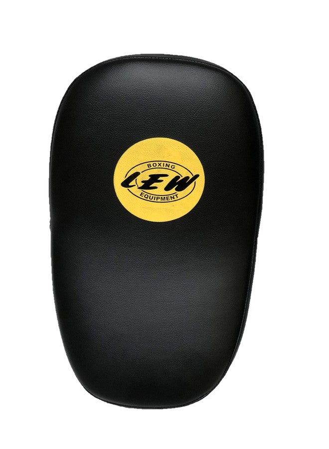 LEW Black/Yellow Muay Thai MMA Kickboxing Training Skintex Leather Curved Single Piece Kick Focus Pads (1 Piece) - Image 4