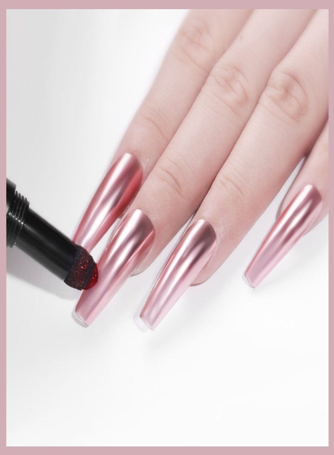 Nail Powder Pen Mirror Effect Nail Glitter Decor Pen Manicure Pigment Equipment Chrome Effect Nail Powder - Image 2