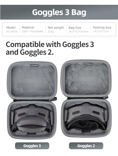 FSIDIWT Portable Carrying Case for DJI Goggles 3, Storage Hard Case Travel Handbag Compatible with DJI Avata 2 Goggles 3/Avata Goggles 2 - Image 2