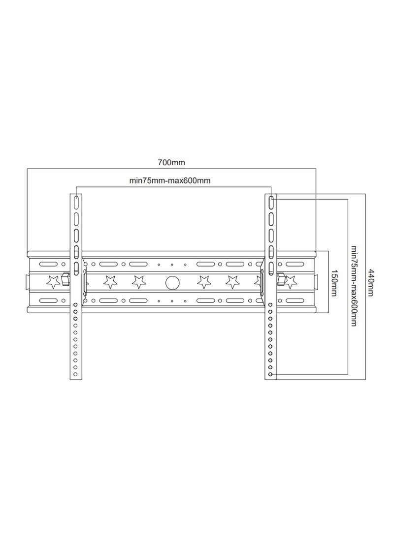 HAMOOD, TV Wall Mount Wall Mount Tilt TV Stand for 32 TO-80 Inch Flat Curved Screen TVs Weight Capacit75kg - Image 2