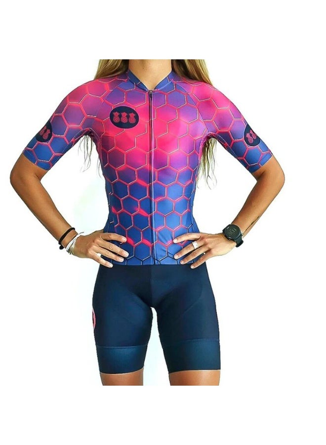KUYING GR New Summer Outdoor Sunscreen Moisture Absorption Quick Drying Bicycle Women's Cycling Clothing Set  - Image 1