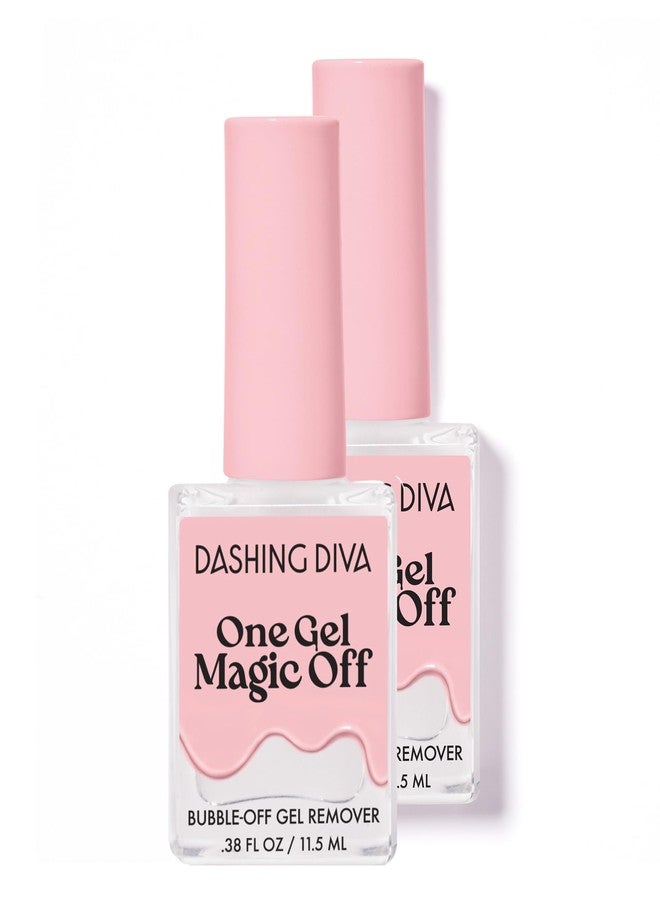 Dashing Diva Magic Off Gel Polish Remover - Damage-Free Bubble-Off Remover for One Gel - Includes Bonus Tool - 2-Pack - Image 1