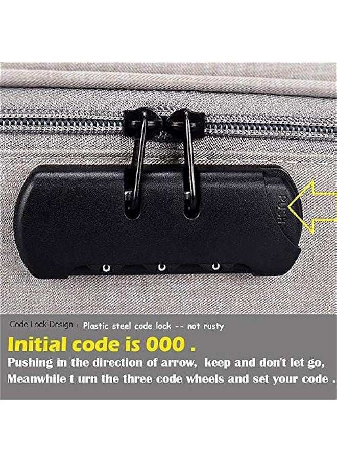 Generic Oxford Document Organizer with Code Lock, Multi-Layer Storage Pouch Credential Bag, Portable Bag Without Vibration for MacBook,Passport,Package File Pocket with 2 Separators (Grey)  - Image 5