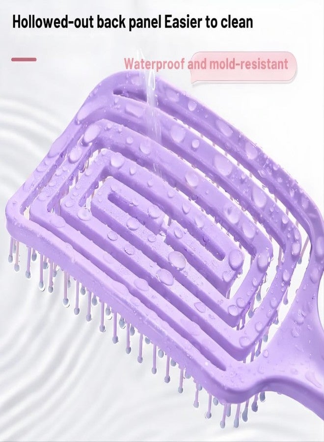 KAIDAA 3D Detangling Hair Brush for Women & Men - Pain Free Wet & Dry Hair Brush for Curly, Straight & Frizzy Hair | Reduces Breakage & Tangles | Premium Scalp Massage Brush - Purple - Image 3