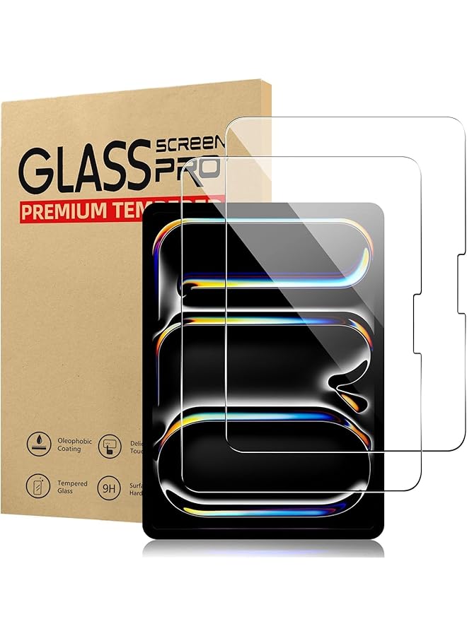 إيروريكس عبوة من قطعتين من واقي الشاشة لجهاز آيباد برو 13 بوصة إصدار 2024 موديل M4 الجيل السابع شفاف عالي الدقة مقاوم للخدش لجهاز آيباد برو 13 بوصة M4 جراب ملائم ومتوافق مع قلم حساس للمس - Image 1