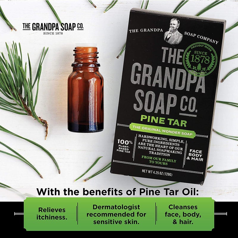 Grandpa's Soap Pine Tar 4.25 oz (Pack of 4) - Image 3