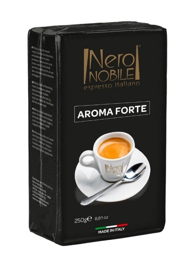 Nero NOBILE Italian Espressoaroma Forte Ground Coffee 250 G - Image 1