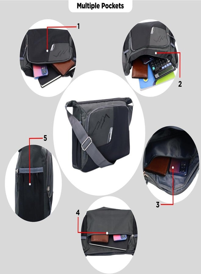 NFI essentials Sling Bag, Cross Body Messenger Bag for Business College & Classes, One Side Shoulder with Adjustable Strap (31 x 8 x 23 cm) - Image 3