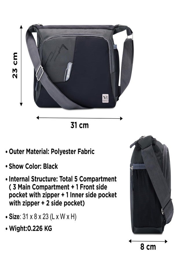 NFI essentials Sling Bag, Cross Body Messenger Bag for Business College & Classes, One Side Shoulder with Adjustable Strap (31 x 8 x 23 cm) - Image 4