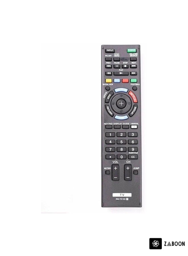 Zaboon Remote Control For Sony Bravia Black