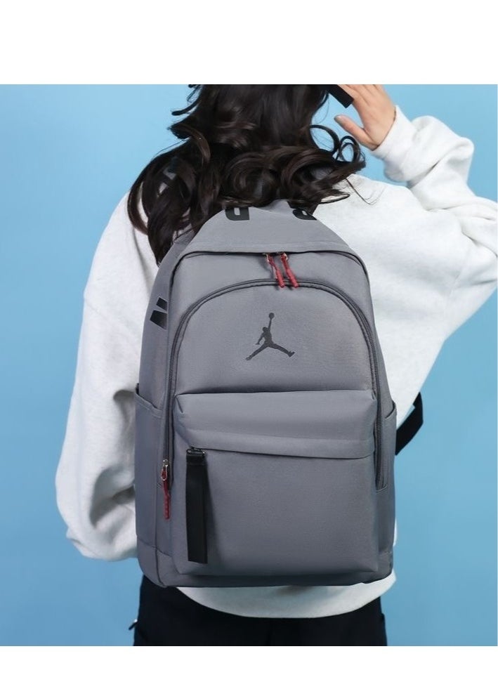 Jordans 【School season】 Printed Large Capacity Zipper Backpack School Bag Student Backpack Classic Backpack Laptop Backpack Colorful Backpack  - Image 2