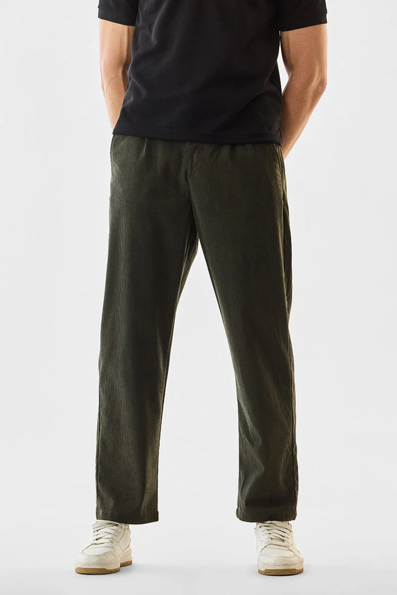 SNITCH Corduroy Straight Fit Trousers