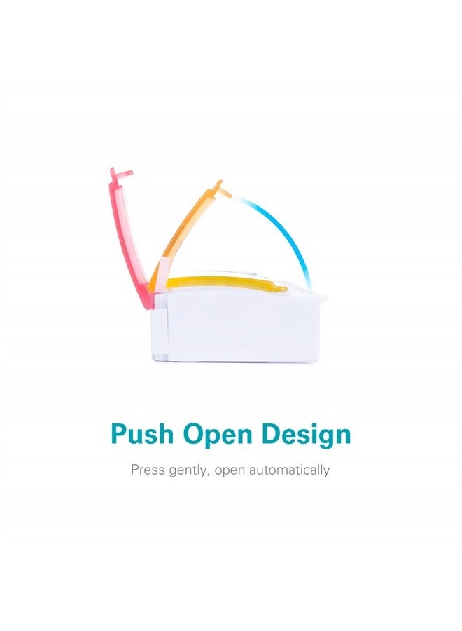 Sukuos AM PM Weekly 7 Day Pill Organizer 2 Times A Day, Large Daily Pill Box with Easy Push Button Design, Detachable Pill Case for Medicine/Vitamin/Fish Oil/Supplements (Rainbow)  - Image 2