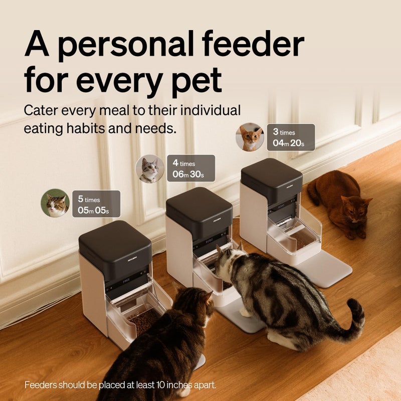 PETLIBRO RFID Automatic Cat Feeder, Collar Sensor-Activated Personalized Meals, Cats Recognition & Diet Tracking for Multi-Pet Homes and Different Diets, 5G&2.4G Wi-Fi Programmable Cat Food Dispenser - Image 3