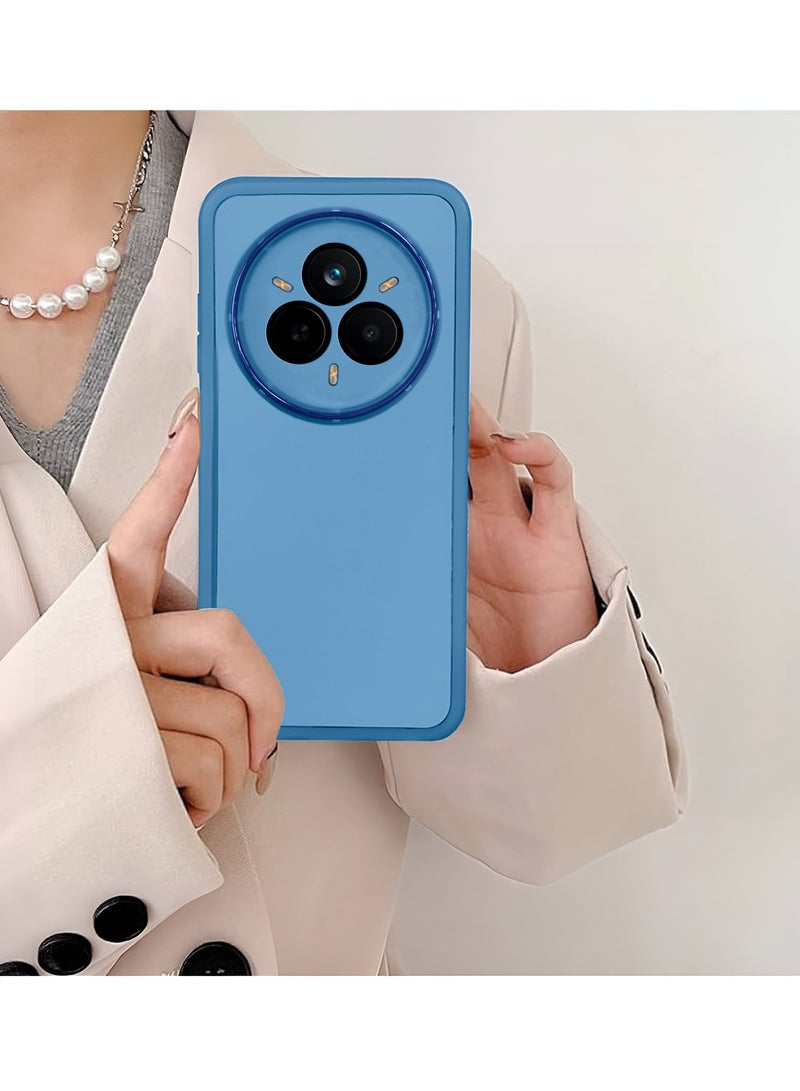 Wtech Realme 14 Pro 5G 2025 Soft Transparent TPU Camera Protection Silicone Ultra Thin Phone Stylish Electroplated Camera Border Back Case Cover - Blue - Image 4
