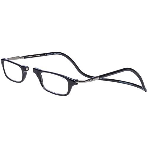 Clic Magnetic Reading Glasses for Men or Women, Computer Readers, Original Long (M-L, Black, 2.50 Magnification) - Image 1