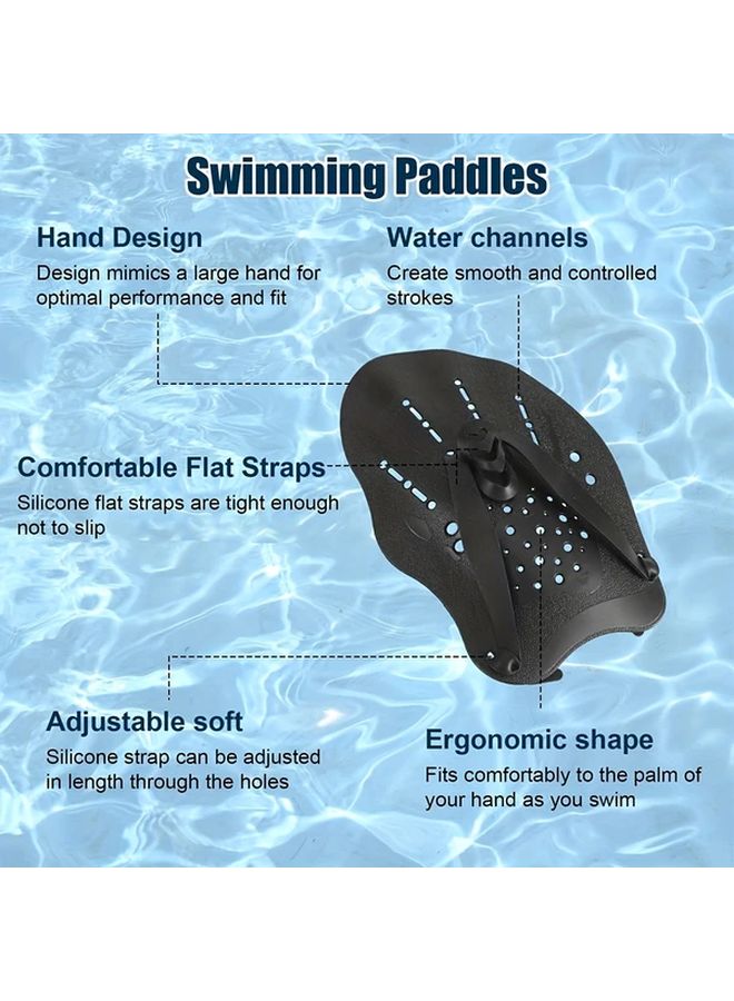 Orange Swimming Training Hand Flippers S Size Adjustable Silicone Straps - Image 4