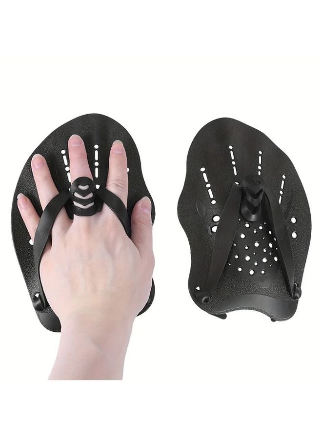 Orange Swimming Training Hand Flippers S Size Adjustable Silicone Straps - Image 2