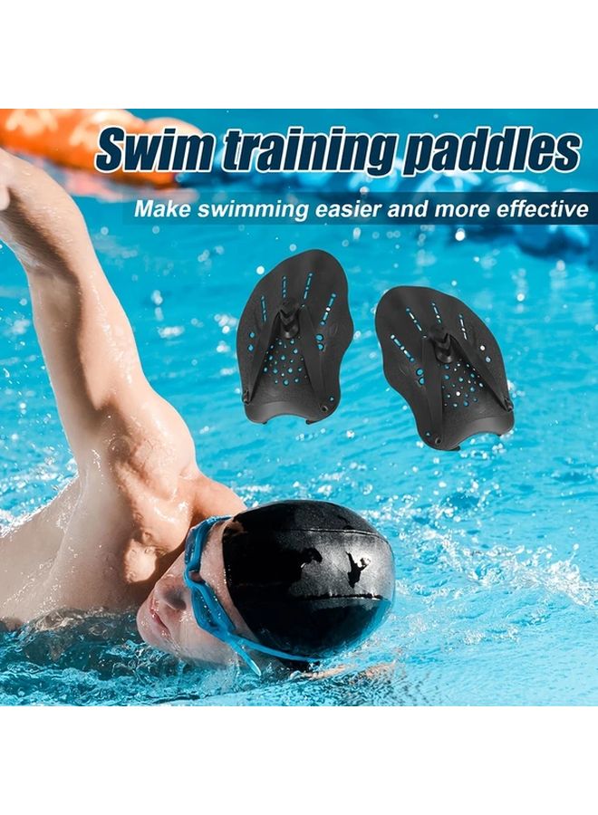 Orange Swimming Training Hand Flippers S Size Adjustable Silicone Straps - Image 3