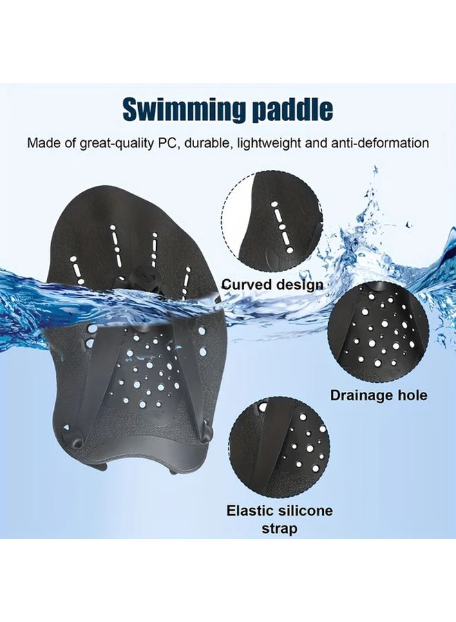 Orange Swimming Training Hand Flippers S Size Adjustable Silicone Straps - Image 5