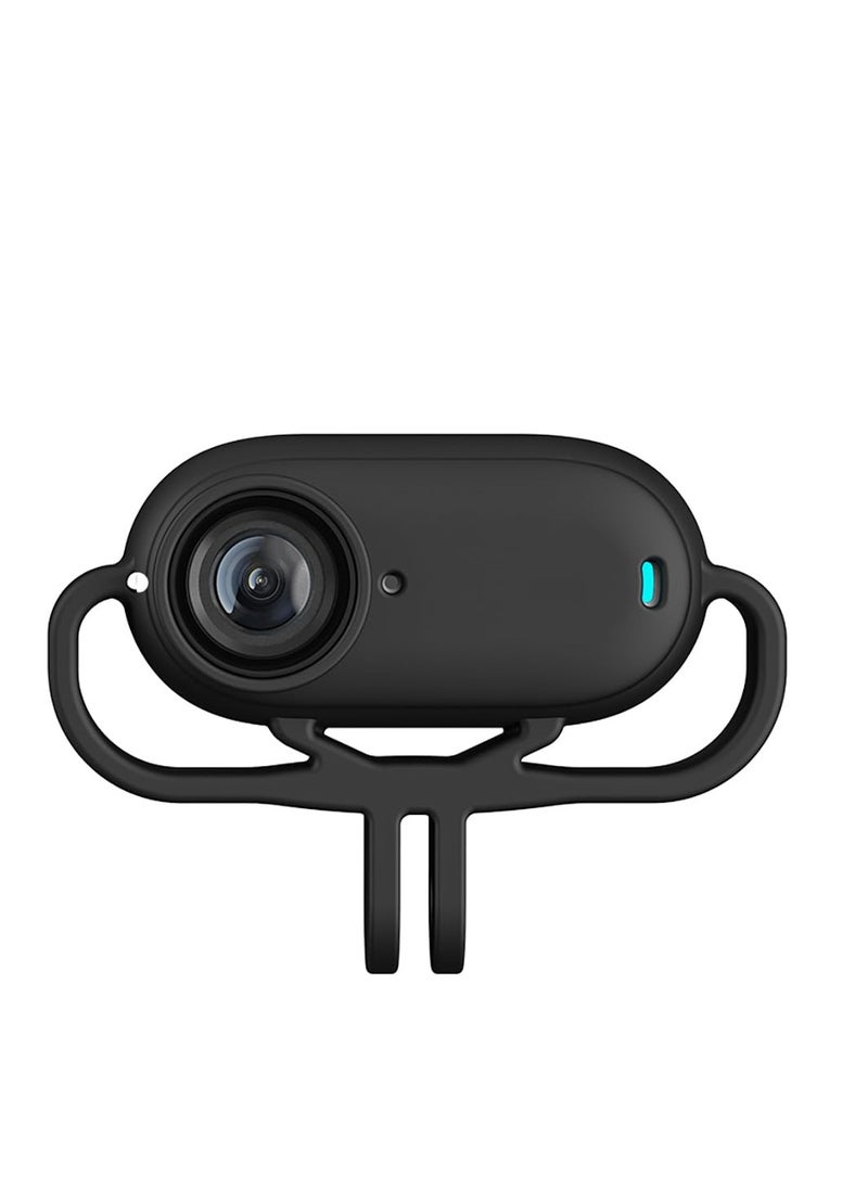 سيوسي - حافظة واقية لجهاز Insta360 GO 3، إطار أفقي من السيليكون، لملحقات كاميرا Insta360 GO 3 (أسود) - Image 1
