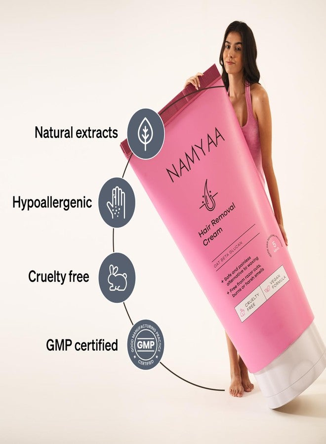 Namyaa Hair Removing Cream for Intimate Skin with After Wax Soothing Serum with Vitamin C - Pack of 5 - Image 4