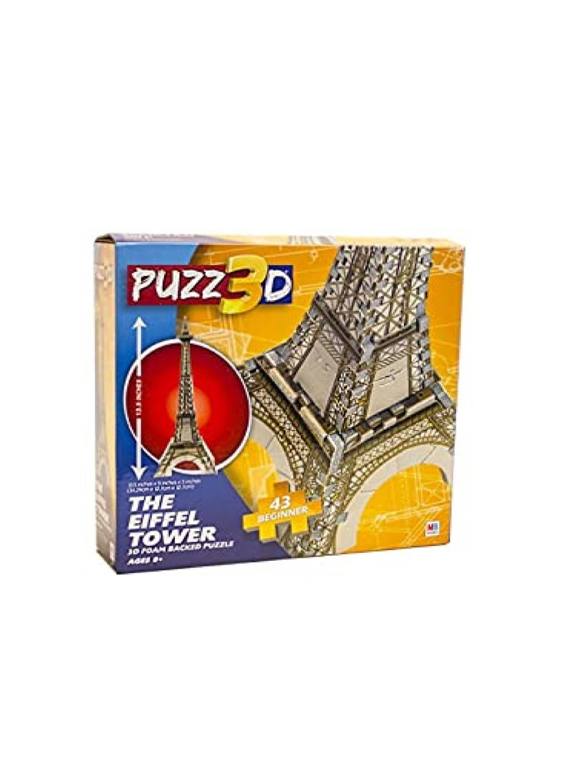 MB Puzz 3D The Eiffel Tower 43 Piece Puzzle 