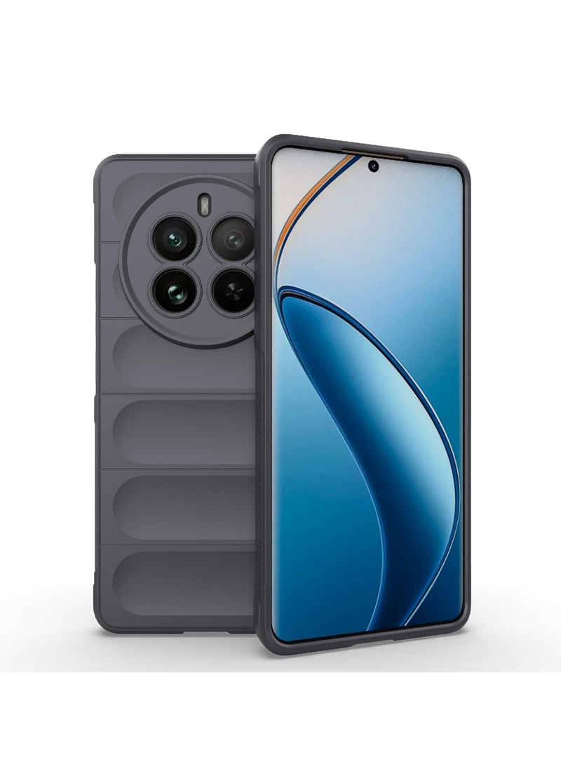 Generic Phone case cover Magic Shield TPU + Silicone Shockproof Phone Case For Realme 12 Pro / Realme 12 Pro Plus / Realme P1 Pro (Dark Grey)  - Image 1