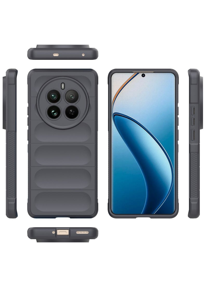 Generic Phone case cover Magic Shield TPU + Silicone Shockproof Phone Case For Realme 12 Pro / Realme 12 Pro Plus / Realme P1 Pro (Dark Grey)  - Image 3