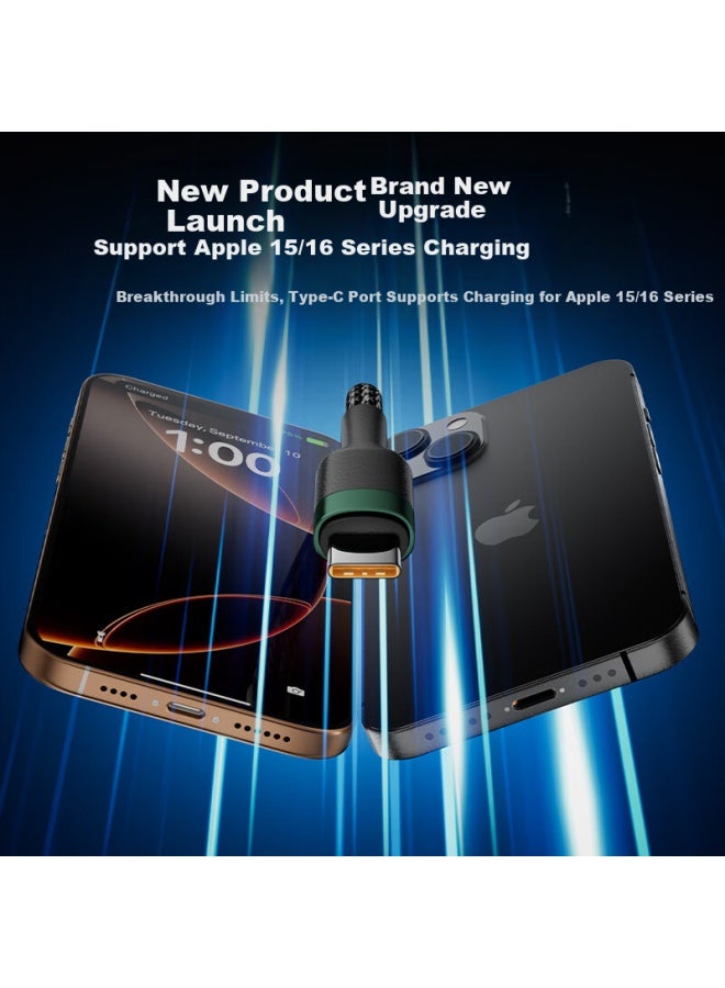 OKSJ In-1 Compatible Data Cable 6a Fast Charging Cable 120w/100w One-to-three Adapter For Apple Iphone 16/15/huawei Type-c/android Phone - Image 2