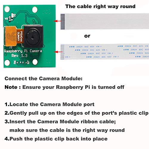 DORHEA Raspberry Pi Mini Camera Video Module 5 Megapixels 1080p Sensor OV5647 Webcam for Raspberry Pi Model A/B/A+/B+, Pi 2B and Raspberry Pi 3B, Pi 3 B+, Raspberry Pi 4 B - Image 5