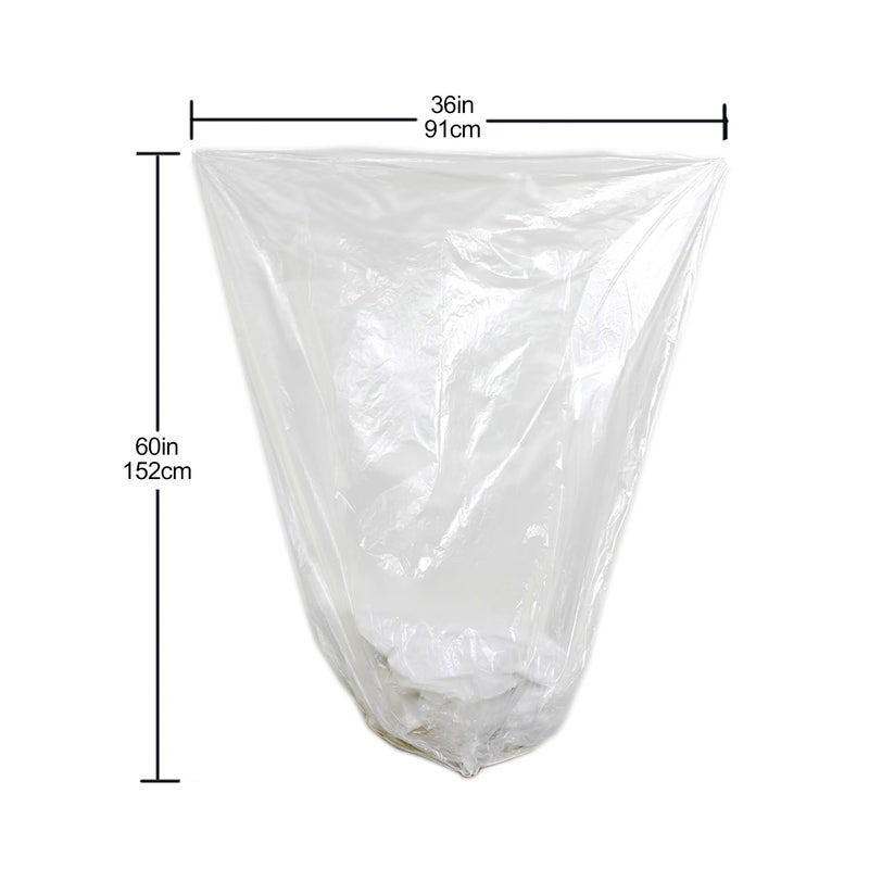 TYPLASTICS 55 Gallon Clear Trash Can Liners - 36" x 60" - High Density Garbage Bags - Case of 200 - Multipurpose for Office, Outdoor, Recycling, Industrial and Commercial - Image 2