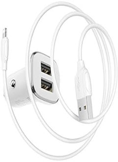 Borofone BZ12 Lasting power double port in-car charger set(Lightning) - white - pzsku/ZA6C48704D1850FCAC5E5Z/45/_/1719700425/1654079c-51d8-49e7-bb8c-09c4dc50f4e7