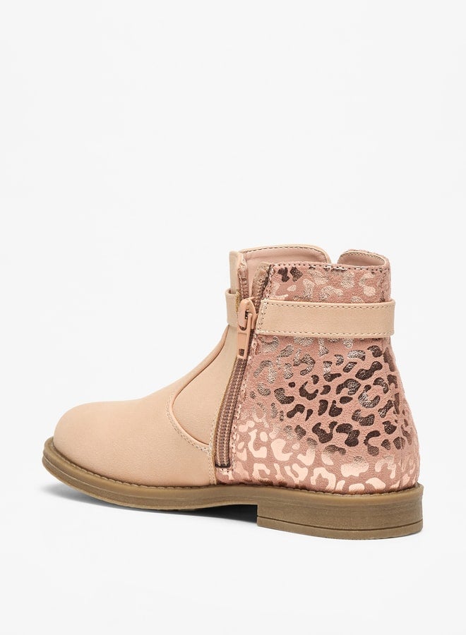 Flora Bella By Shoexpress Girl's Panelled High Cut Boots with Zip Closure - Image 2