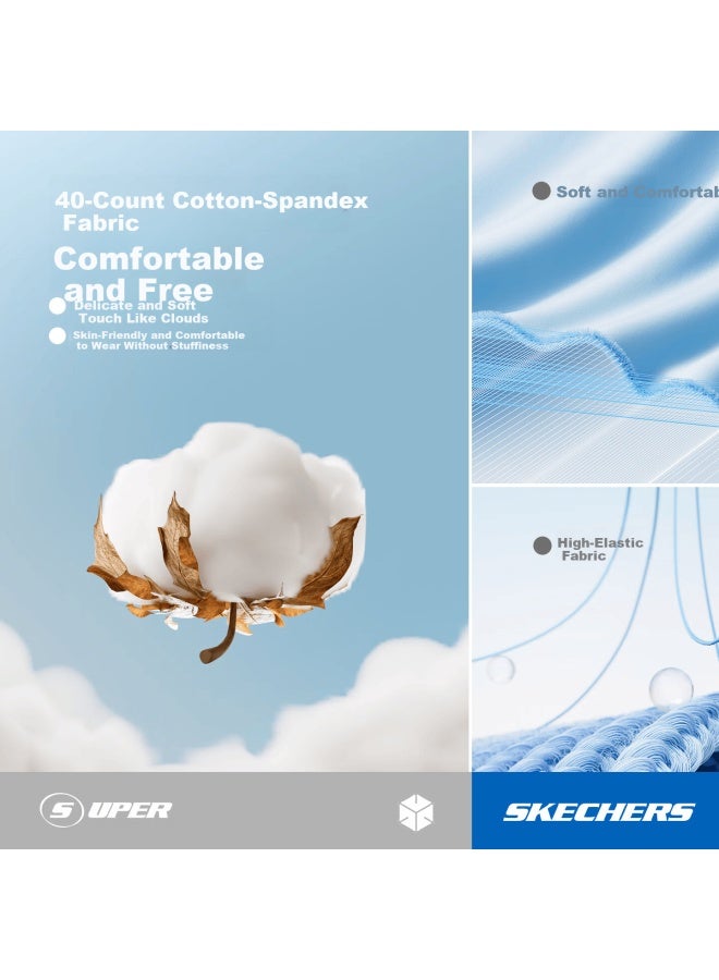 Skechers Men's Official 10a Antibacterial Cotton Underwear Comfortable Breathable Boxer Briefs Sports Four-point Underwear Gift Box Set - Image 2