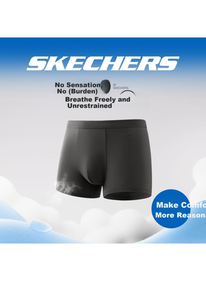 Skechers Men's Official 10a Antibacterial Cotton Underwear Comfortable Breathable Boxer Briefs Sports Four-point Underwear Gift Box Set - Image 1